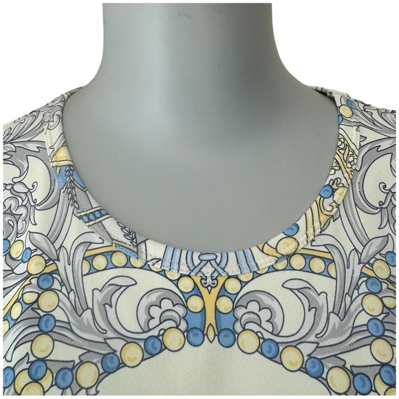 J. MCLAUGHLIN Catalina Cloth Signature Tee Art To Wear Medallion 3/4 Sleeve - Picture 4 of 16